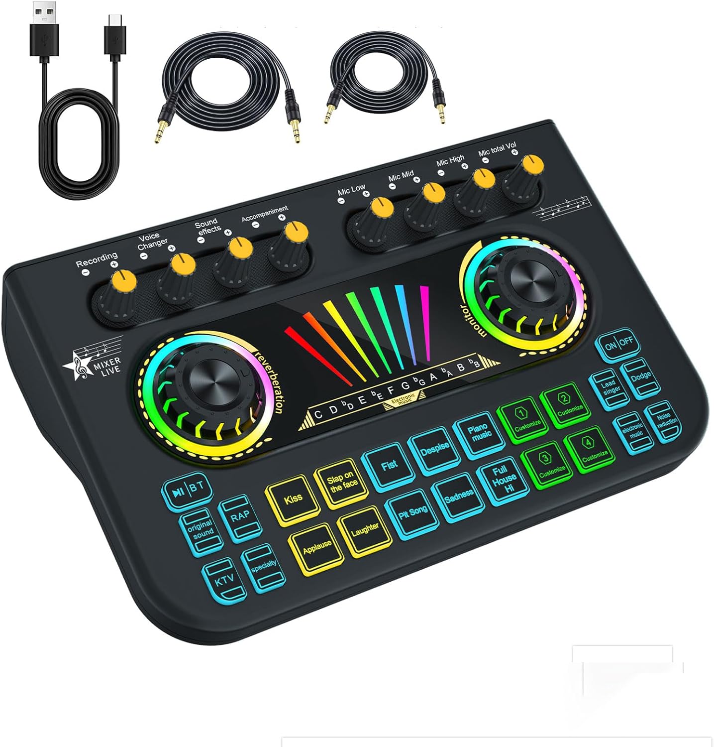 Gaming Audio Mixer Sound Board for Streaming and Podcasting