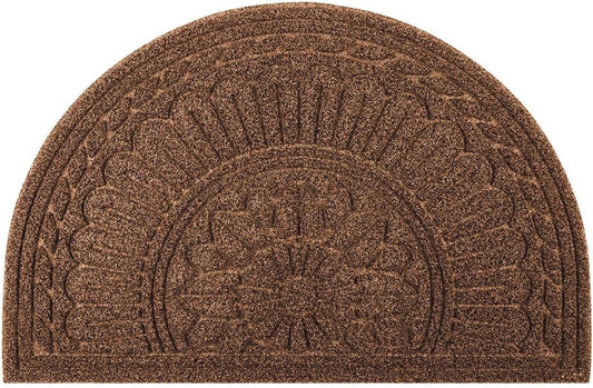 Mibao Non-Slip Half Round Door Mat for Indoor and Outdoor Use