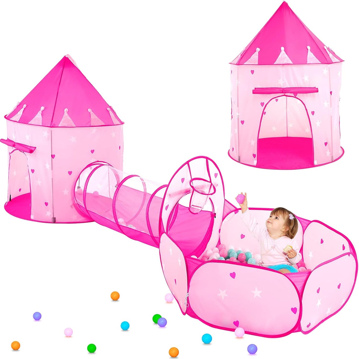 Princess Play Tent Set - Indoor/Outdoor Fun!