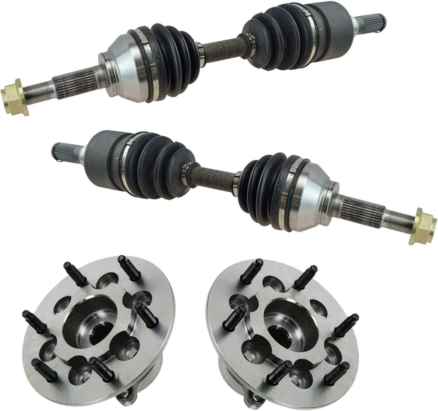 TRQ Front Drivetrain Kit CV Axle Shaft Assembly for Colorado