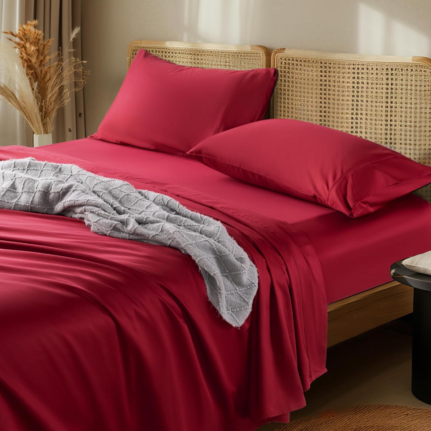 LBRO2M 1000 Thread Count Egyptian Cotton Sheets Set Full Size