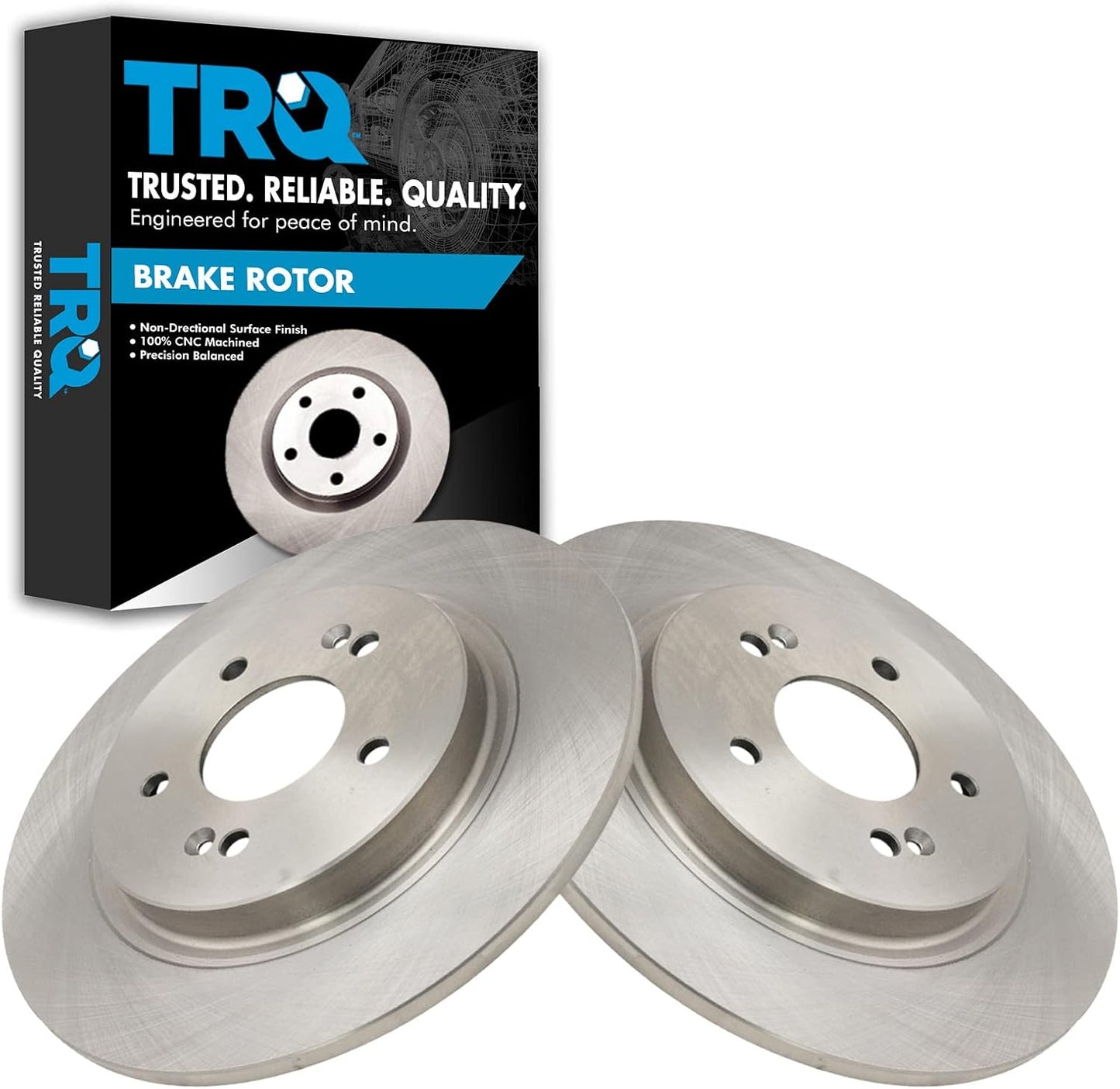 TRQ Rear Brake Rotors Set for Hyundai Palisade and Kia Telluride
