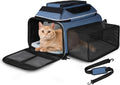 Expandable Pet Carrier 17x12x8.5 in for Small Dogs and Cats - Airline