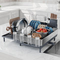 Large Dish Drying Rack Expandable Countertop Drainer - Space Saving
