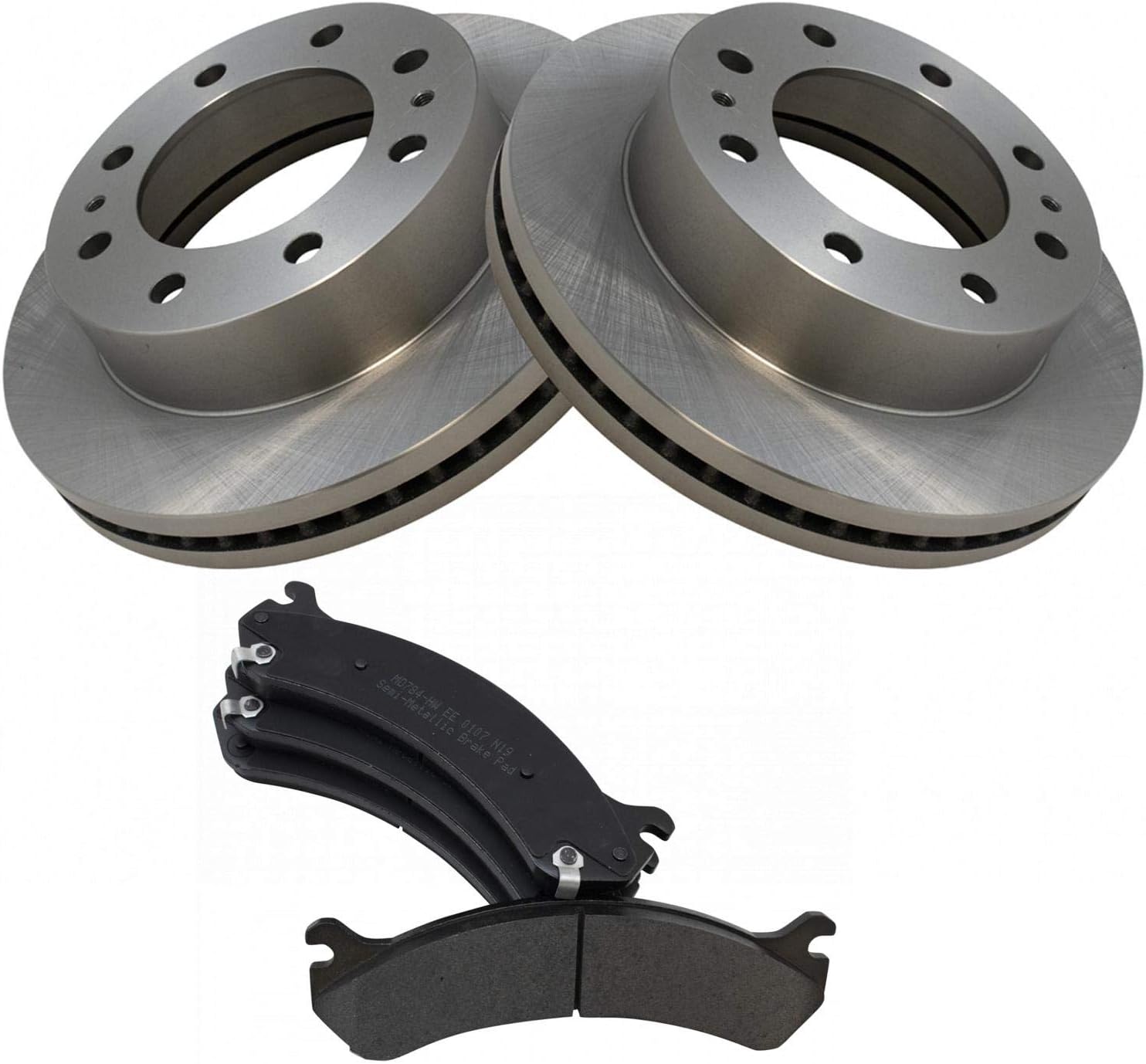 TRQ Rotors & Premium Posi Metallic Brake Pads Set for Chevy