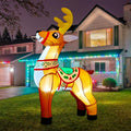 GOOSH 6 FT Christmas Inflatables Reindeer - Bright LED Yard Decor