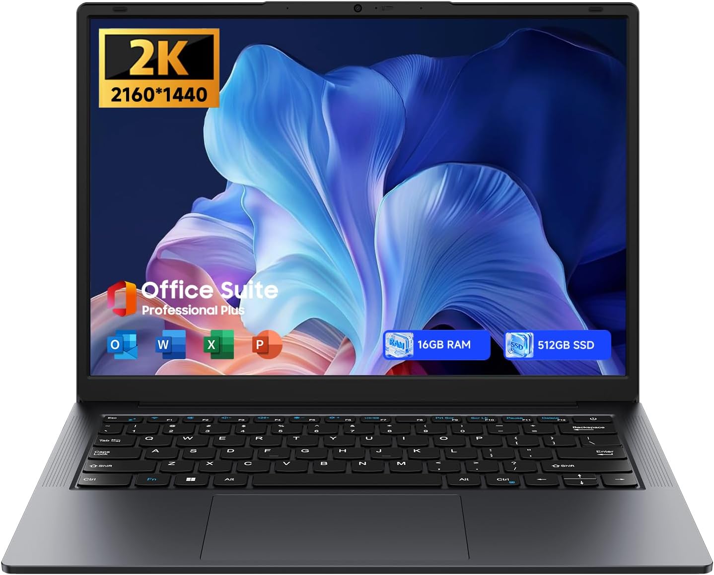 EYY Laptop Computer with 16GB RAM and 512GB SSD for All Needs