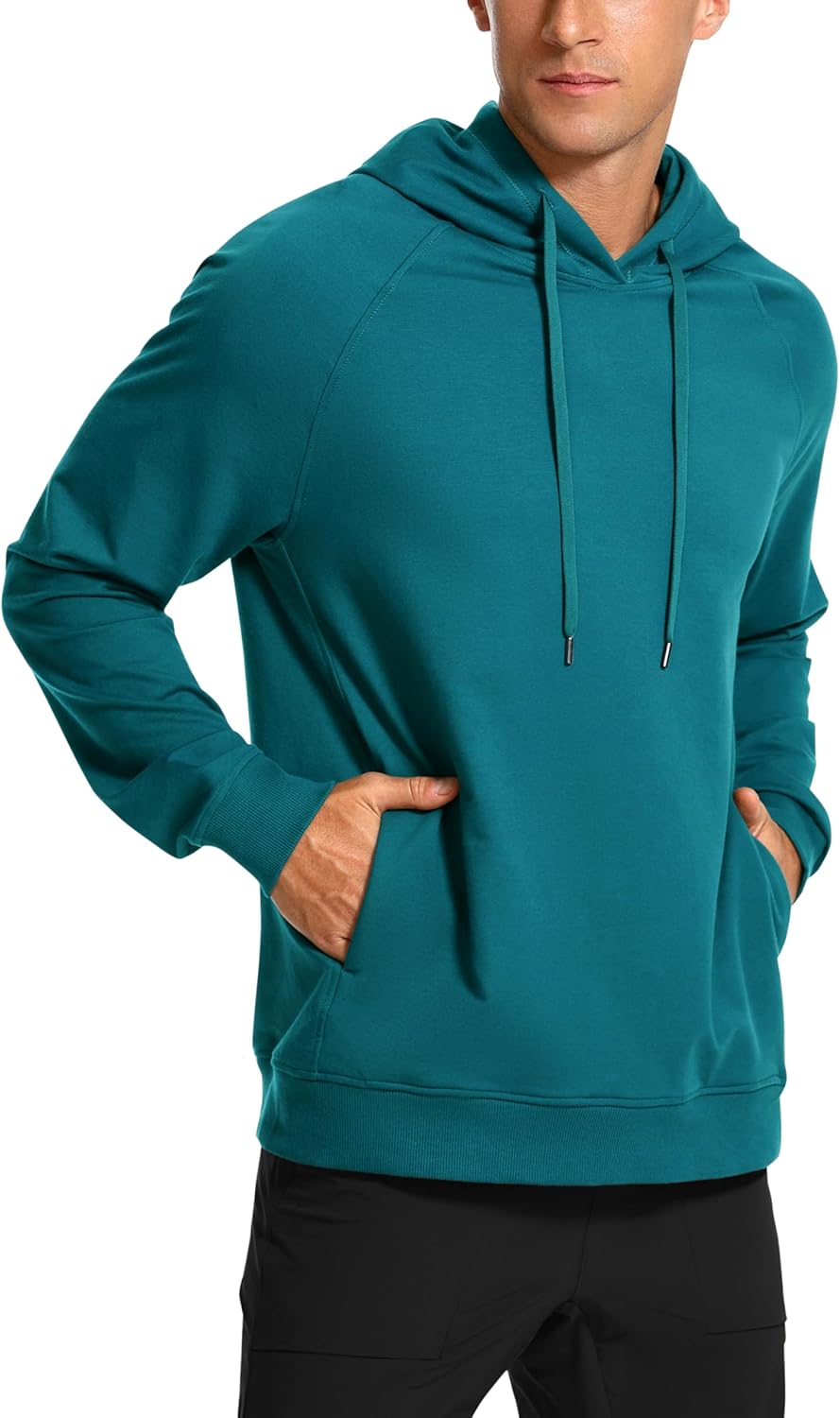 CRZ YOGA Men's French Terry Hoodie: Athletic Comfort