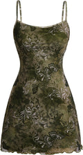 Women's 90s Vintage Spaghetti Strap Mini Dress - Flattering Fit