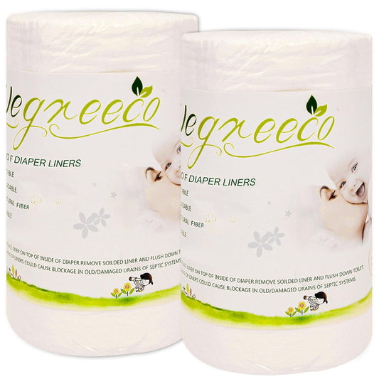 Wegreeco Unscented Cloth Diaper Liners - Chlorine-Free - 200 Sheets