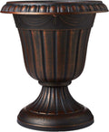 Arcadia Garden Classic Traditional Plastic Urn Planter, 16 x 18