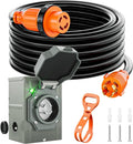 30 Amp Generator Power Cord 50ft and Inlet Box Kit - Reliable Backup