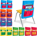12 PCS Chair Pocket for Classroom Organizers - Color-Code Storage