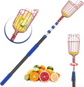 26FT Reach Fruit Picker Telescoping Pole - Foam-Pad Basket for Safe