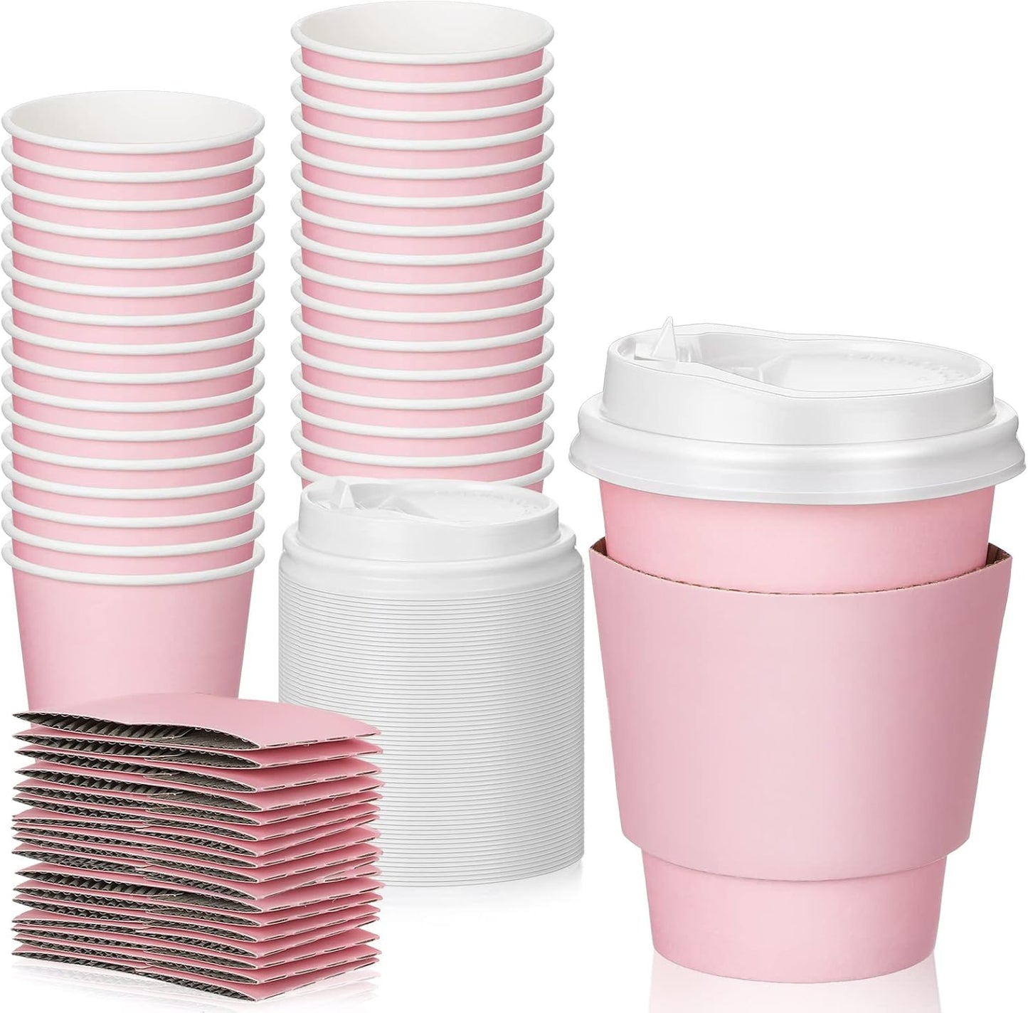 Insulated 12 oz Disposable Coffee Cups Bundle - Perfect for Hot & Cold Drinks!
