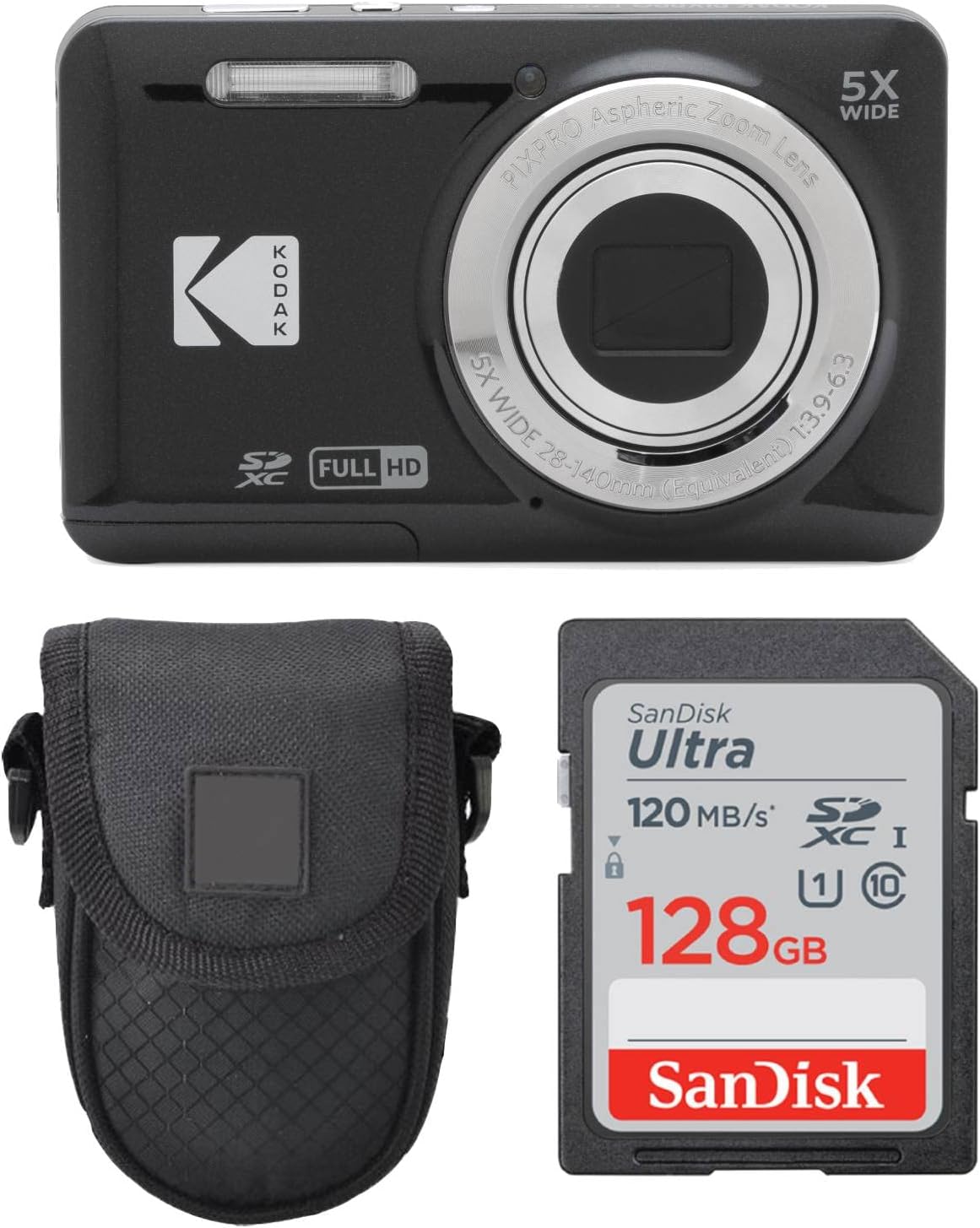 Kodak PIXPRO FZ55 Digital Camera Bundle with Accessories