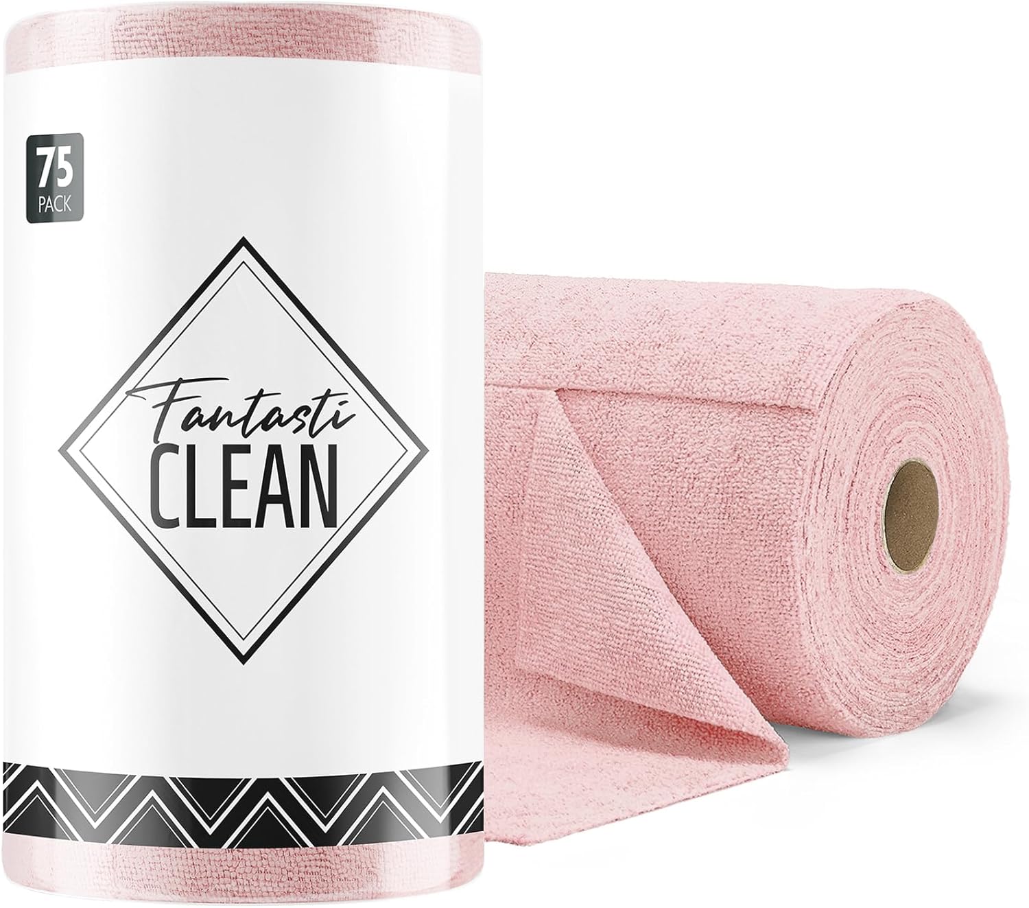 75 Pack Fantasticlean Microfiber Towels: Reusable & Scratch Free