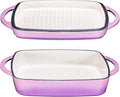 Bruntmor 2-in-1 Square Enamel Cast Iron Dutch Oven Baking Pan