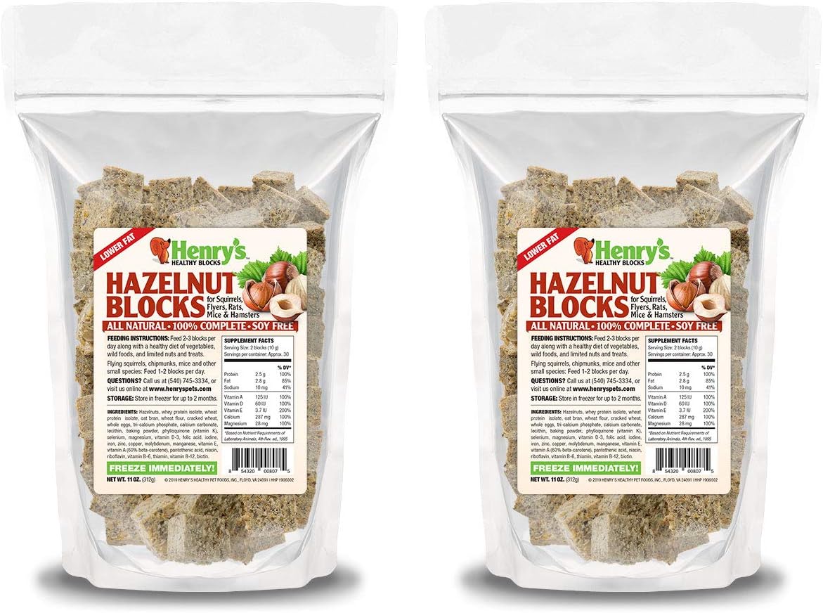 Henry's Hazelnut Blocks - Nutritionally Complete Rodent Food