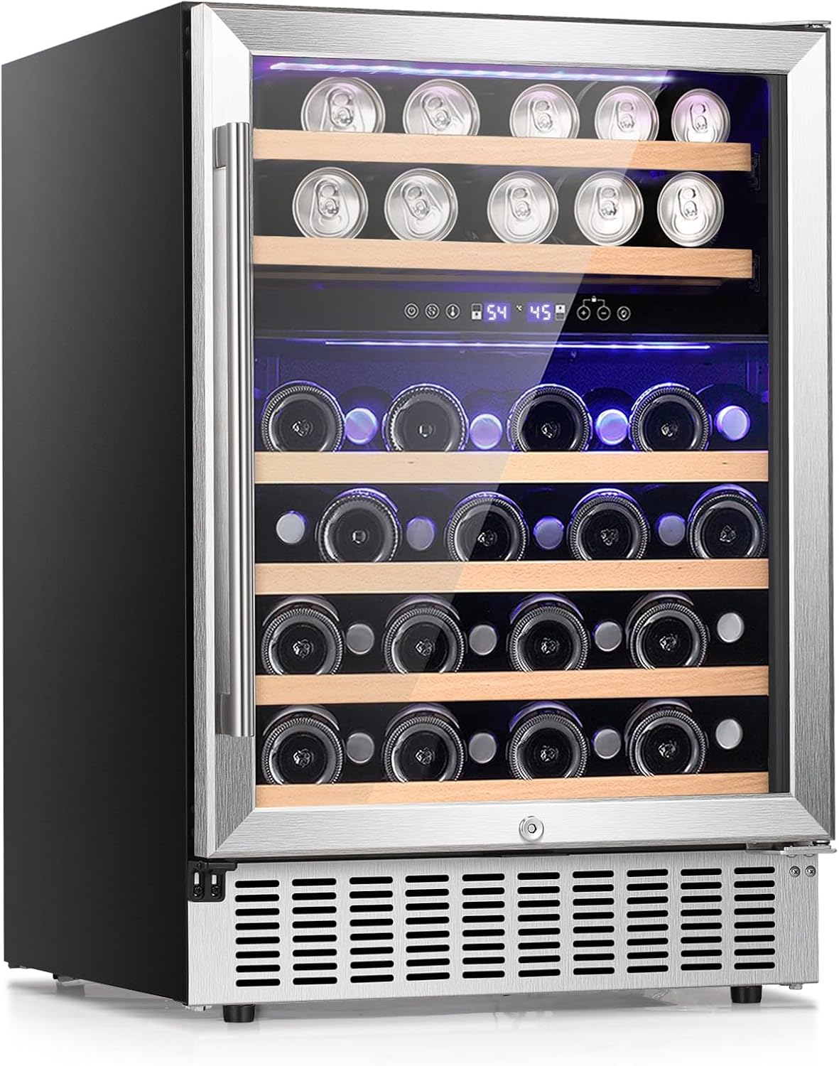 46 Bottle Wine Refrigerator with Dual Zone for Perfect Cooling