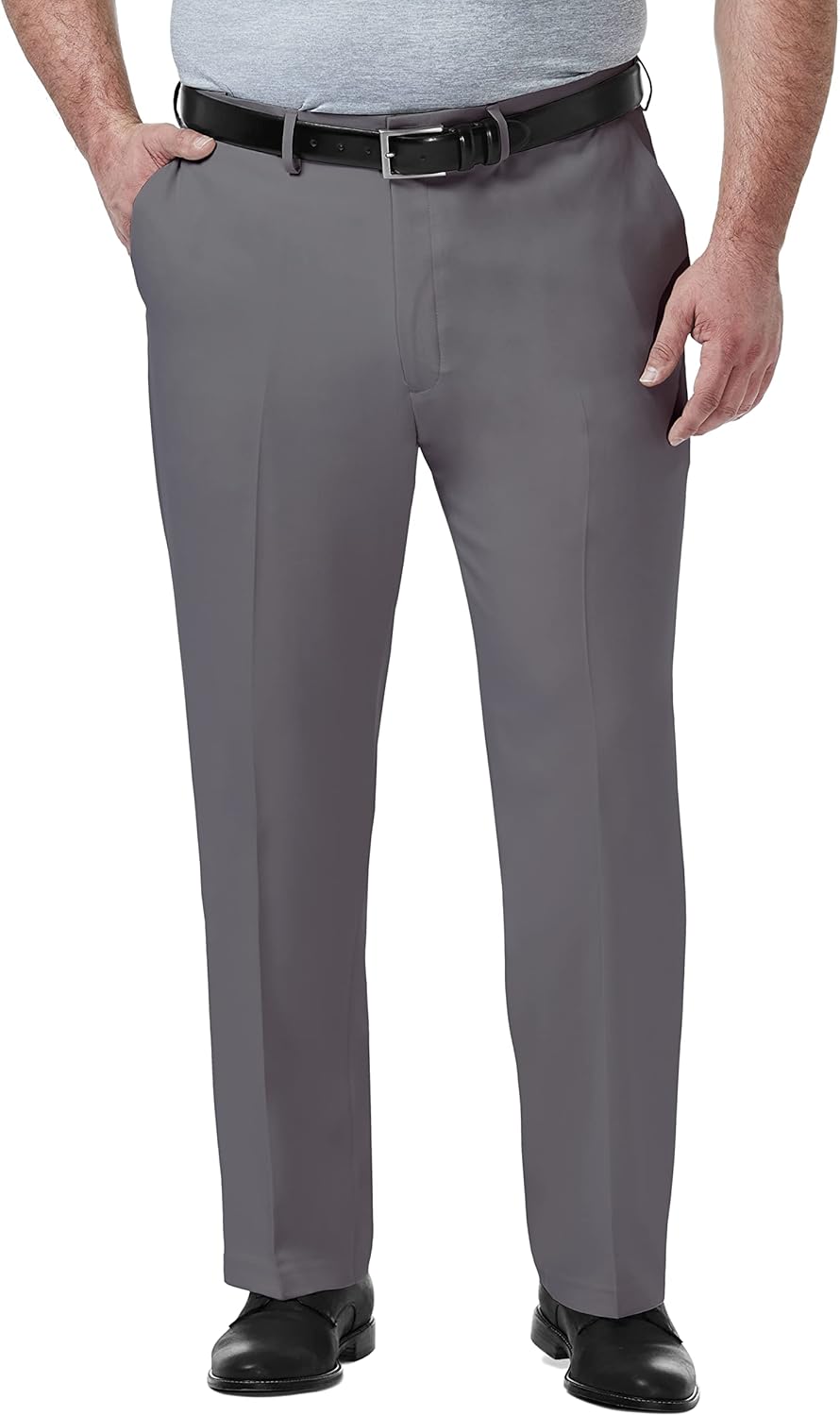 Haggar Men's Premium Comfort Classic Fit Flat Front Pants