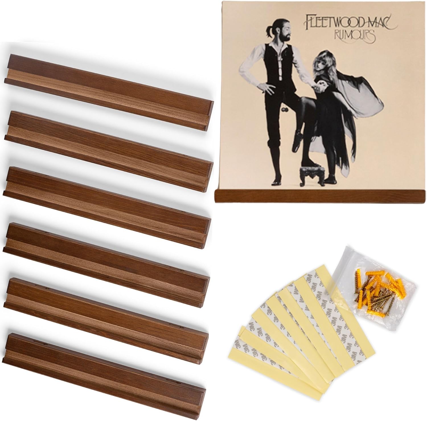 Vinyl Wall Mount Pack of 6 for Stylish Vinyl Record Display