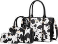 3PCS Purses for Women Tote Bag and Wallet Set - PU Leather Barrel