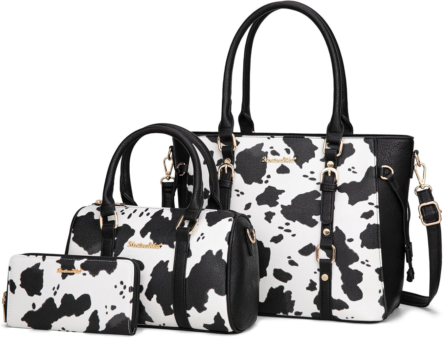 Montana West 3PCS Purses Set for Women Chic Tote and Wallet