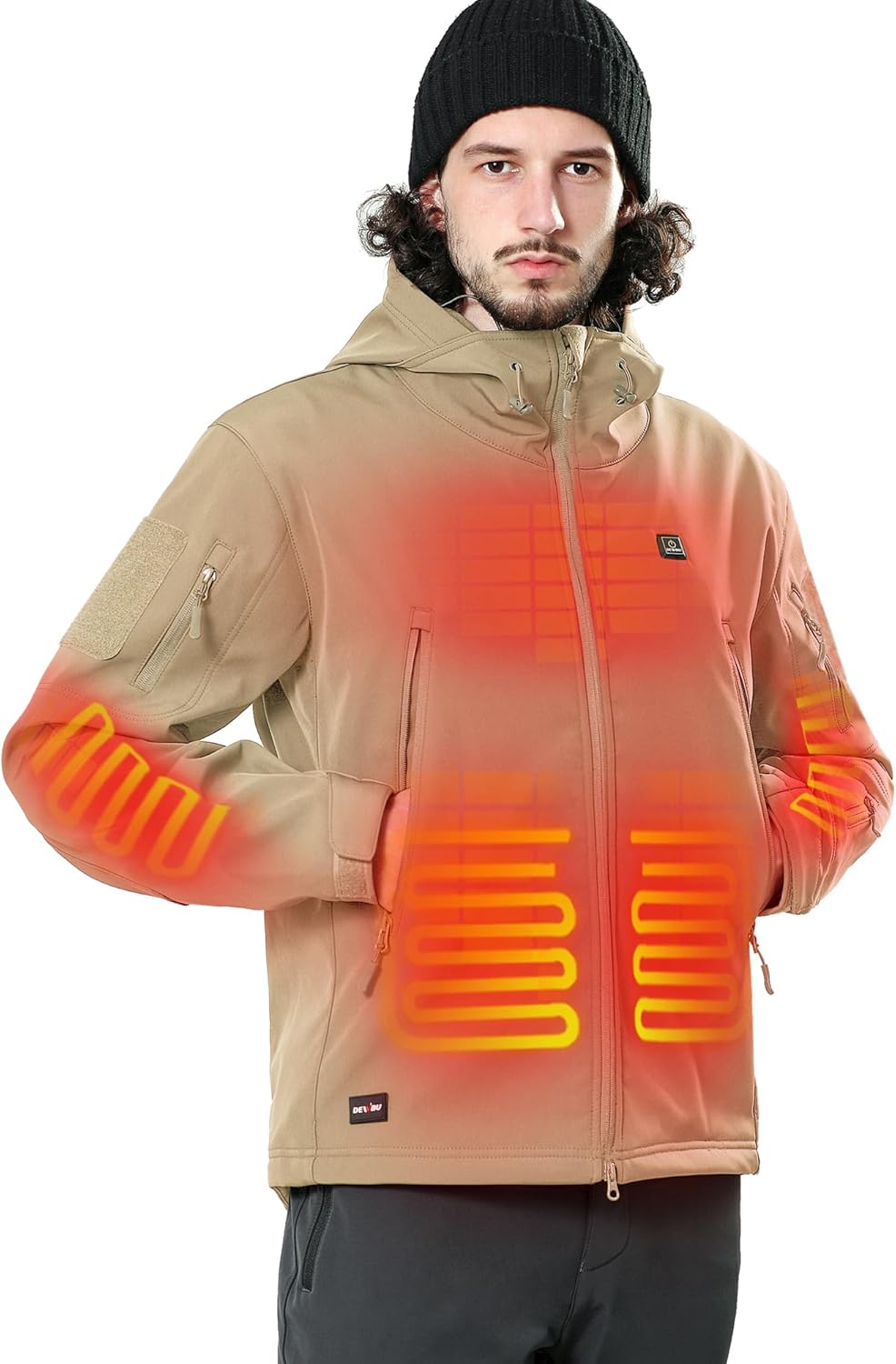 DEWBU Heated Jacket for Men with 12V Battery Pack for Winter
