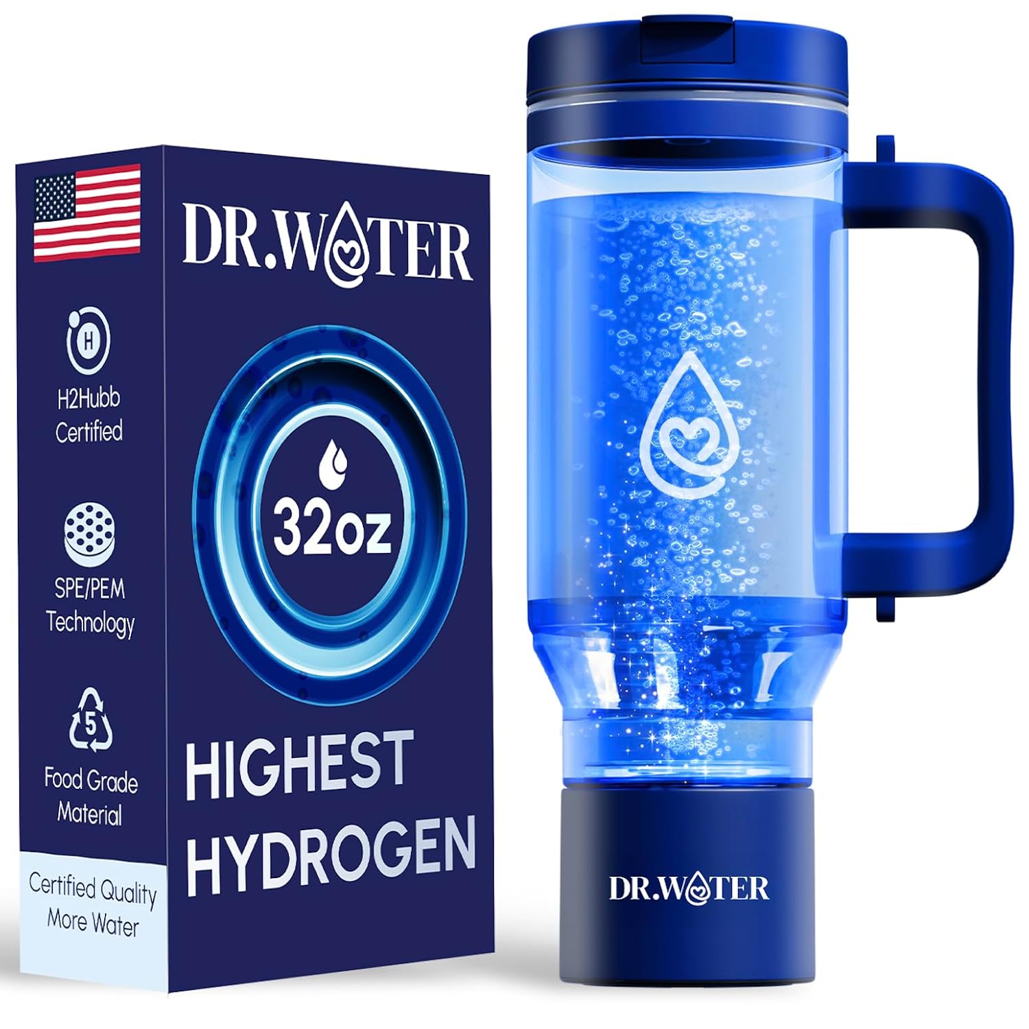 Hydrogen Water Bottle - Portable H2 Generator for Performance