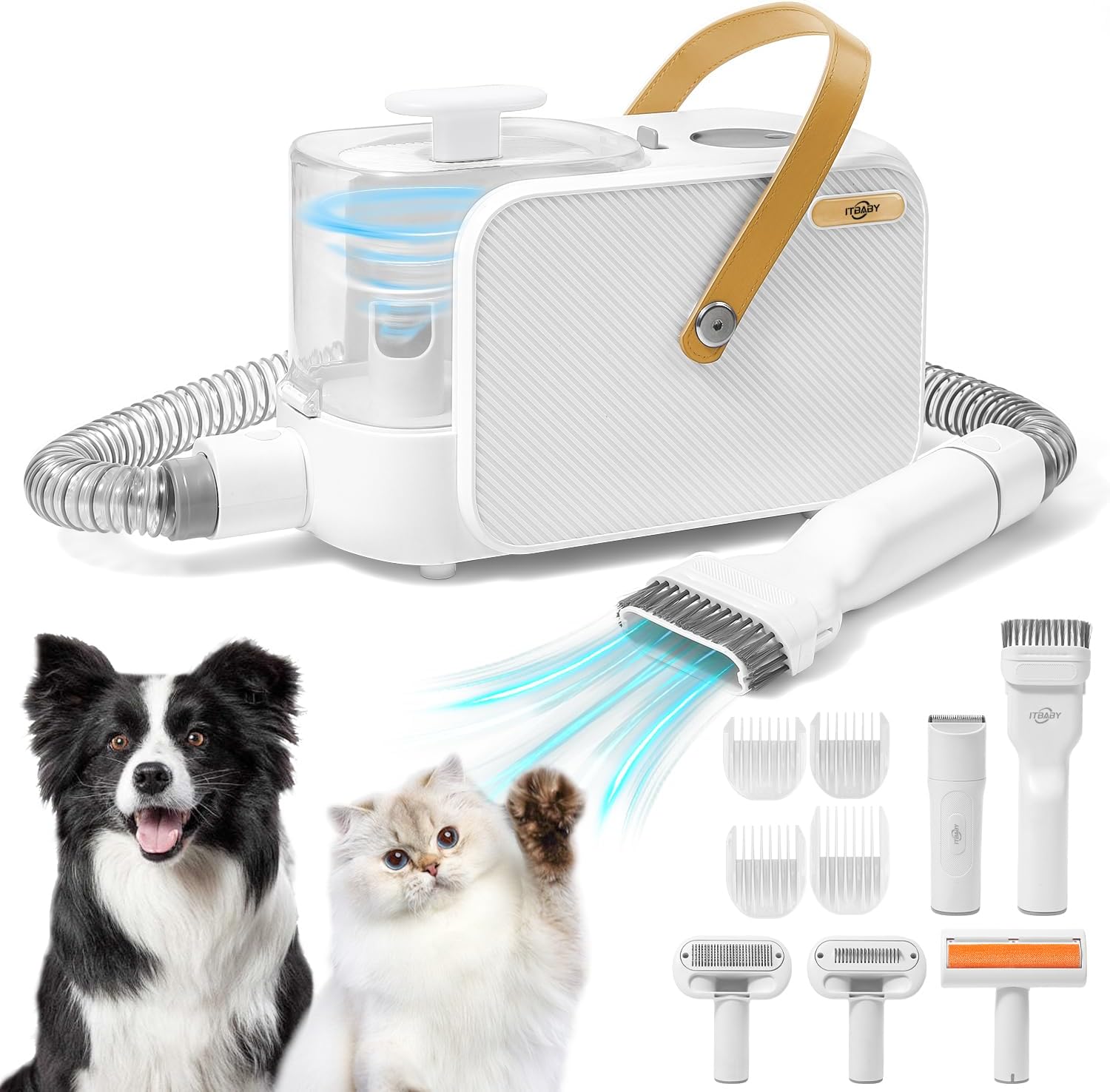 2.0L Dog Grooming Kit with Vacuum Suction for Easy Grooming