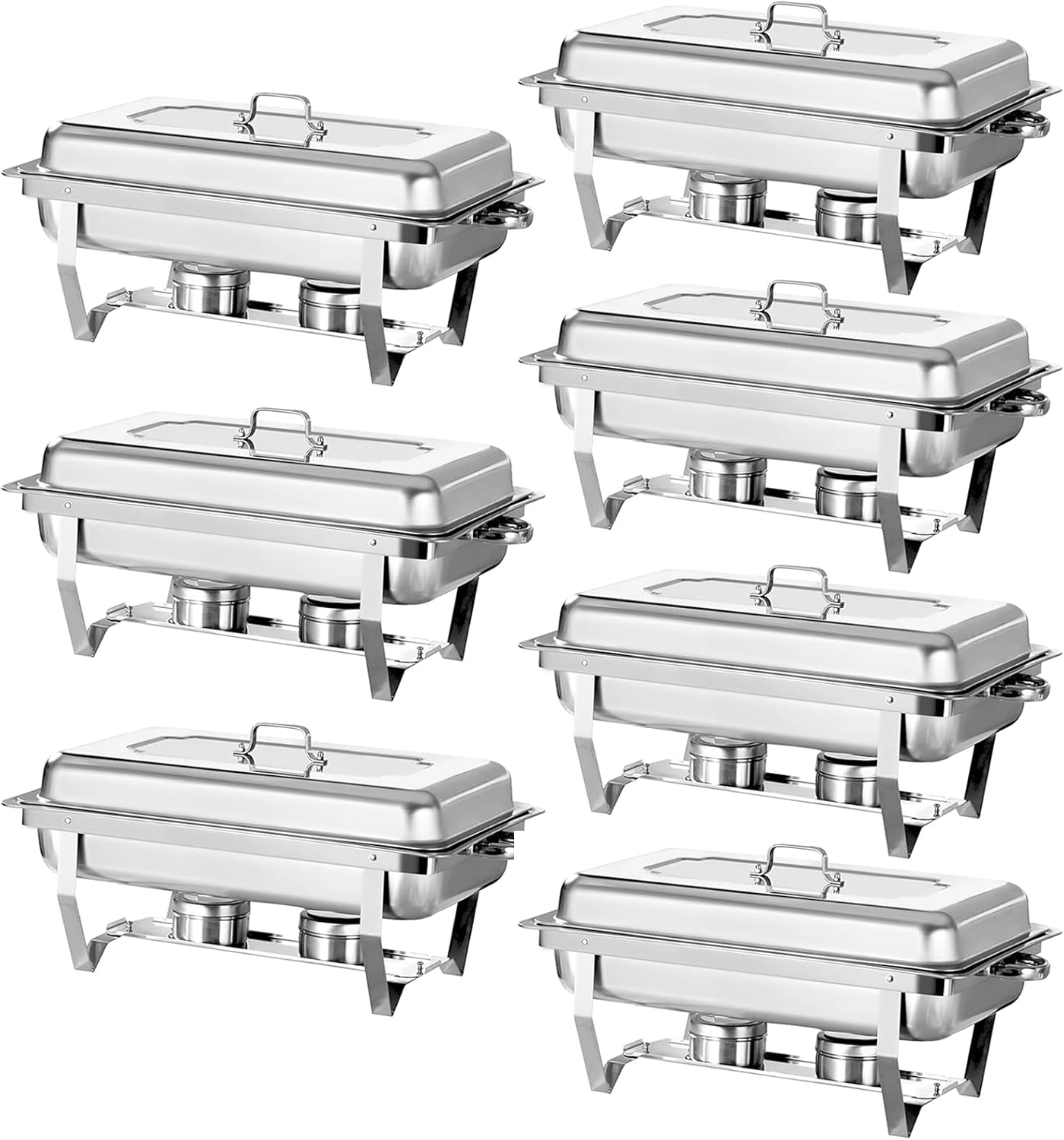 Chafing Dish for Buffet 7 Pack 8QT Stainless Steel Food Warmer