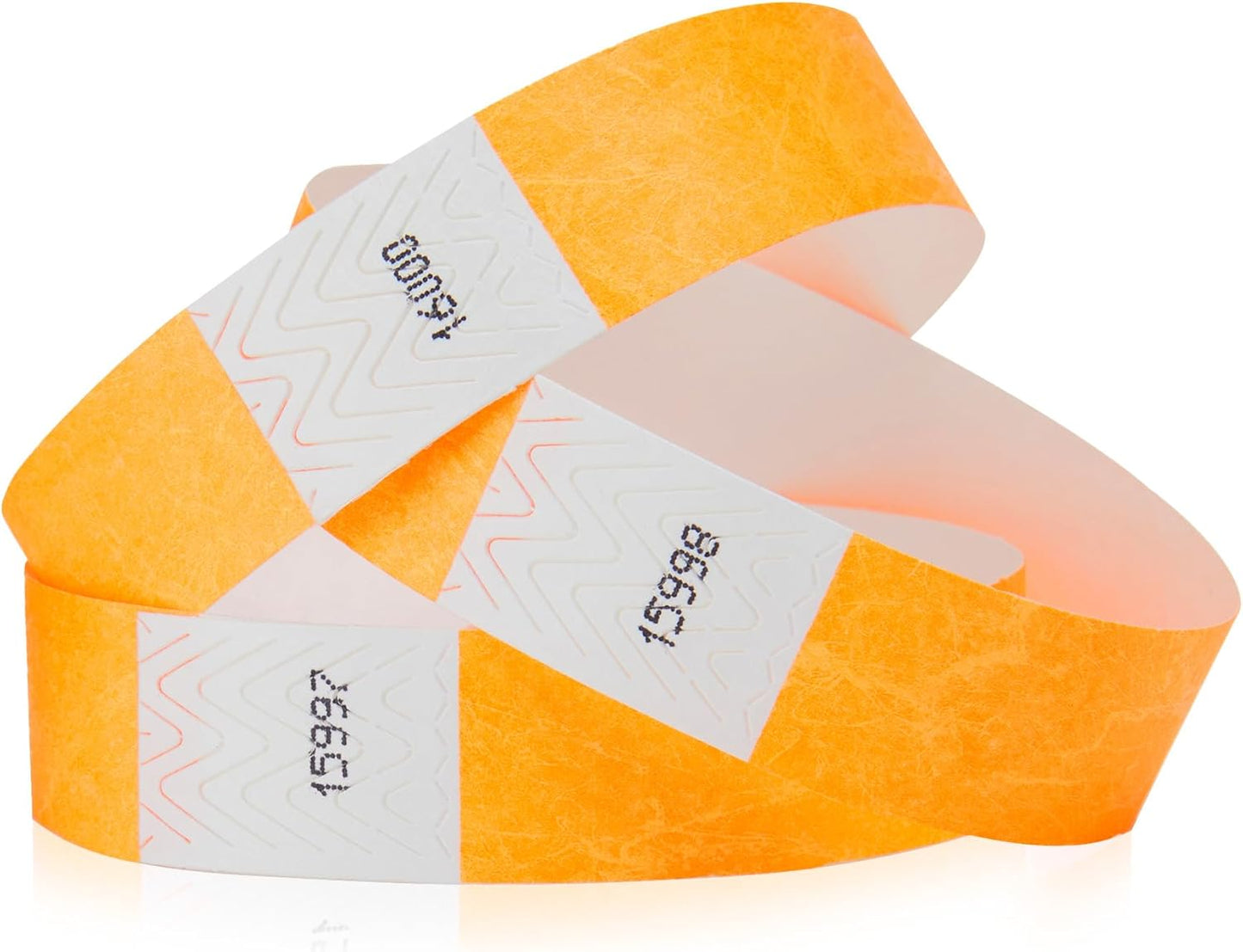 10,000 Neon Orange Tyvek Wristbands for Events - Premium Quality