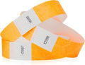 5,000 Neon Orange Tyvek Wristbands for Events - Tamper-Proof ID Bands