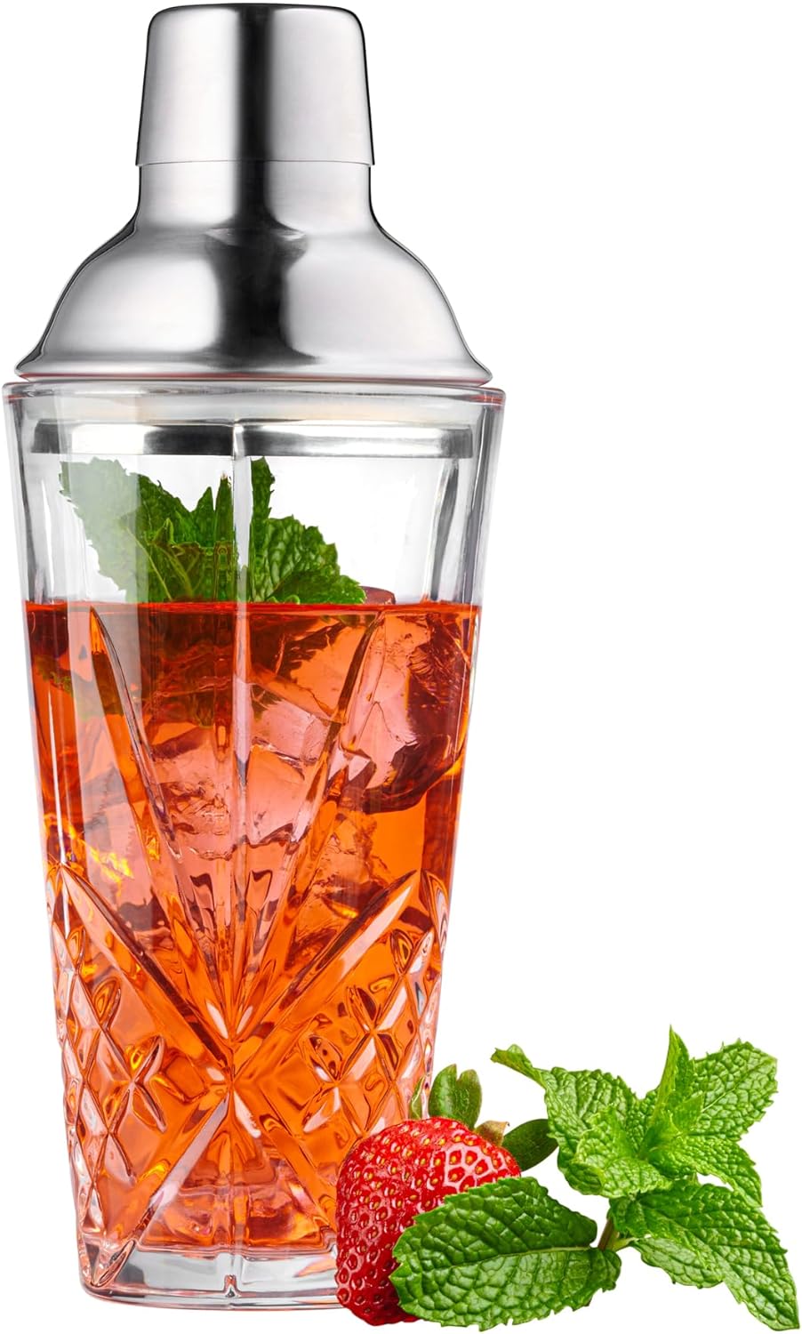 Le'raze Glass Cocktail Shaker - Professional 16oz Mixology Tool