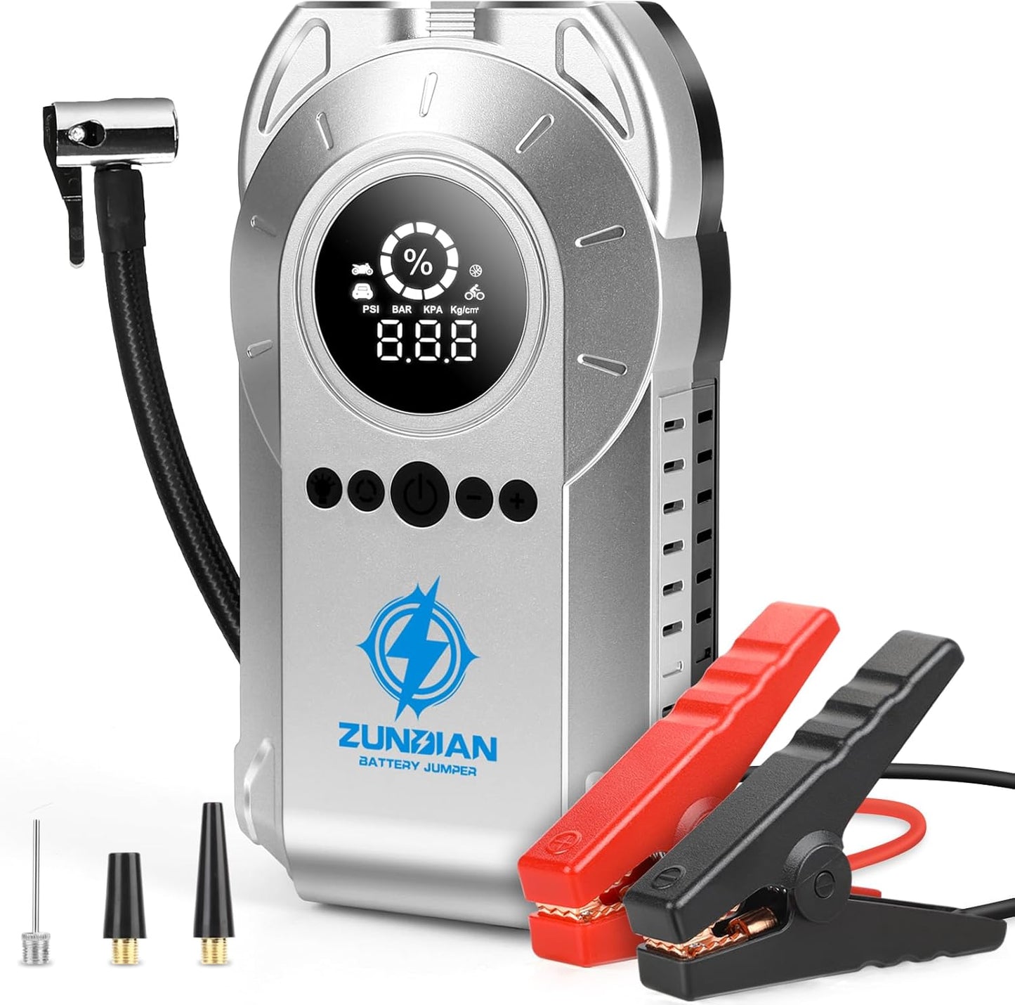 Powerful 5000A Jump Starter & Air Compressor by ZunDian