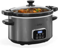 4QT Slow Cooker Programmable Pot with Removable Ceramic Pot - Compact