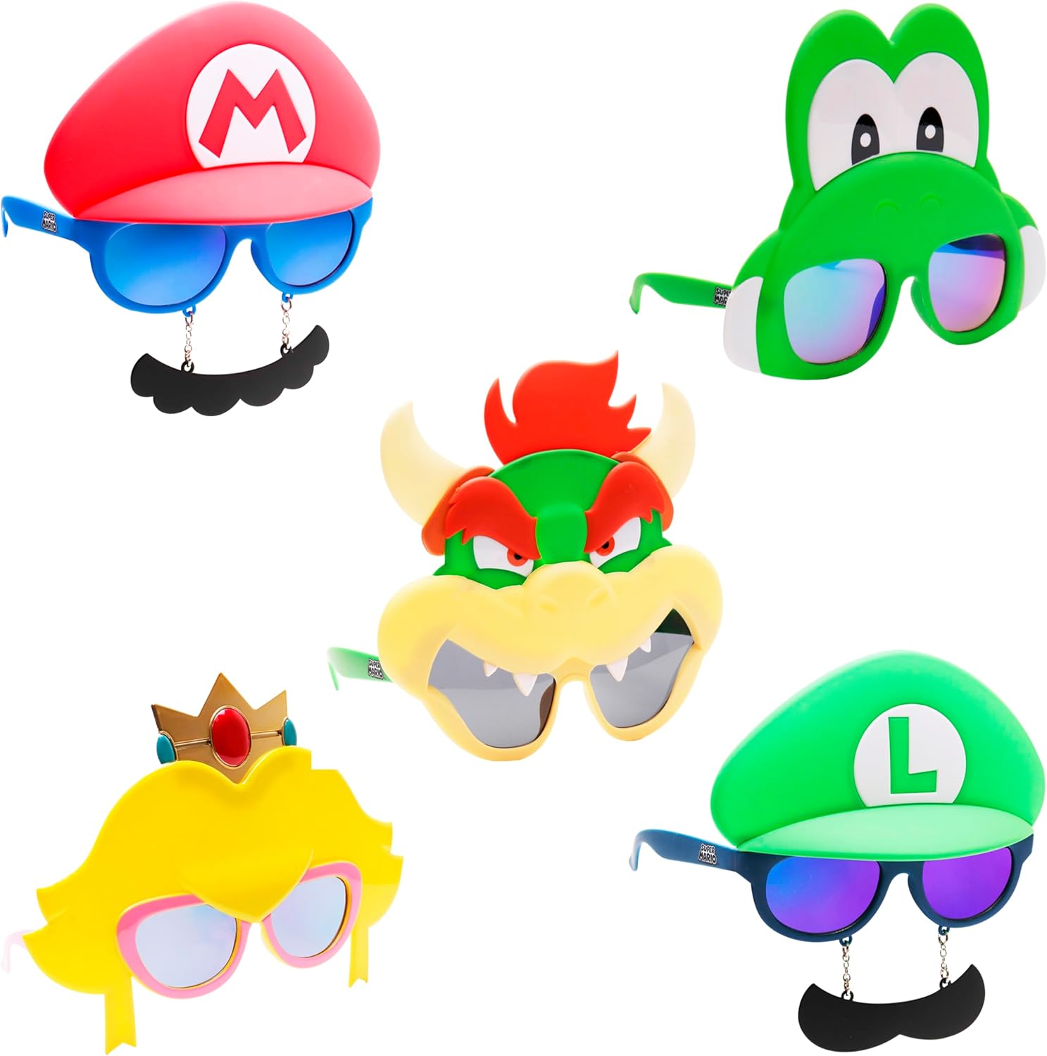 Super Mario Sunglasses 5 Pack for Themed Parties and Fun
