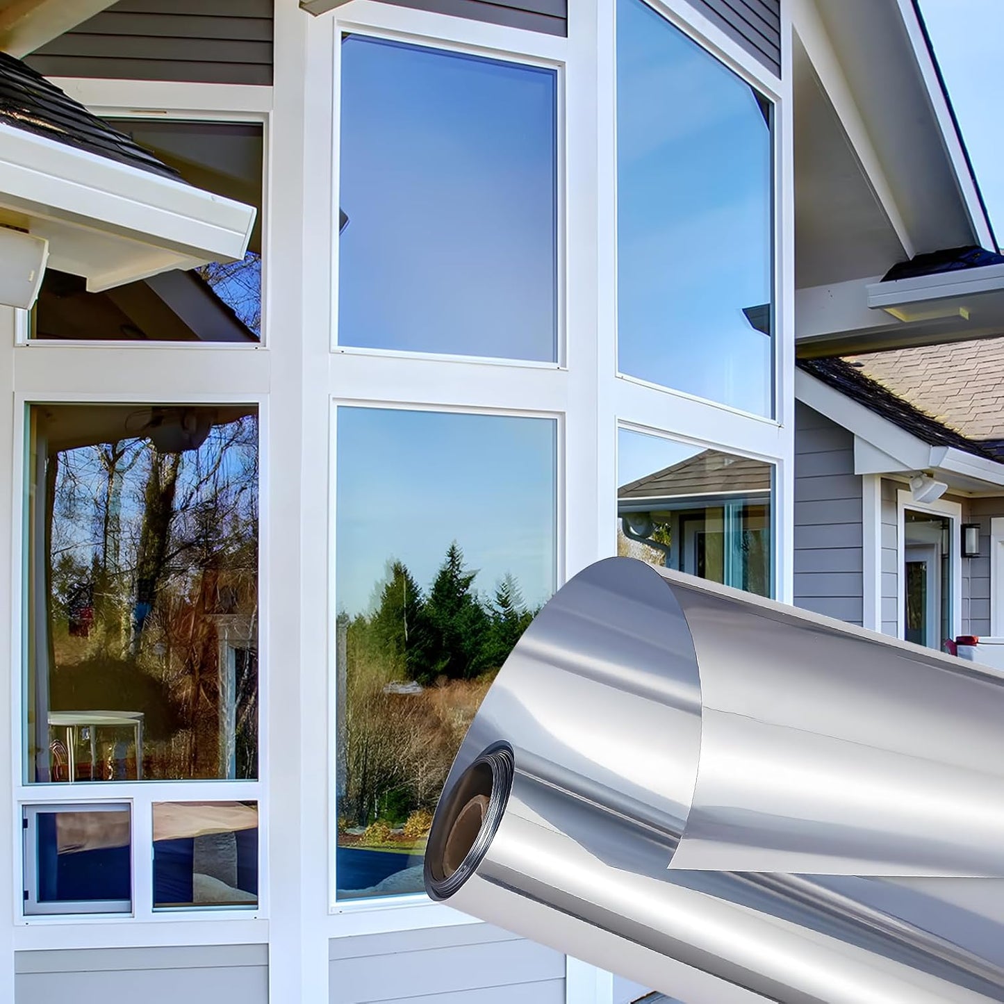 Coavas One Way Window Privacy Film for Home and Office Use