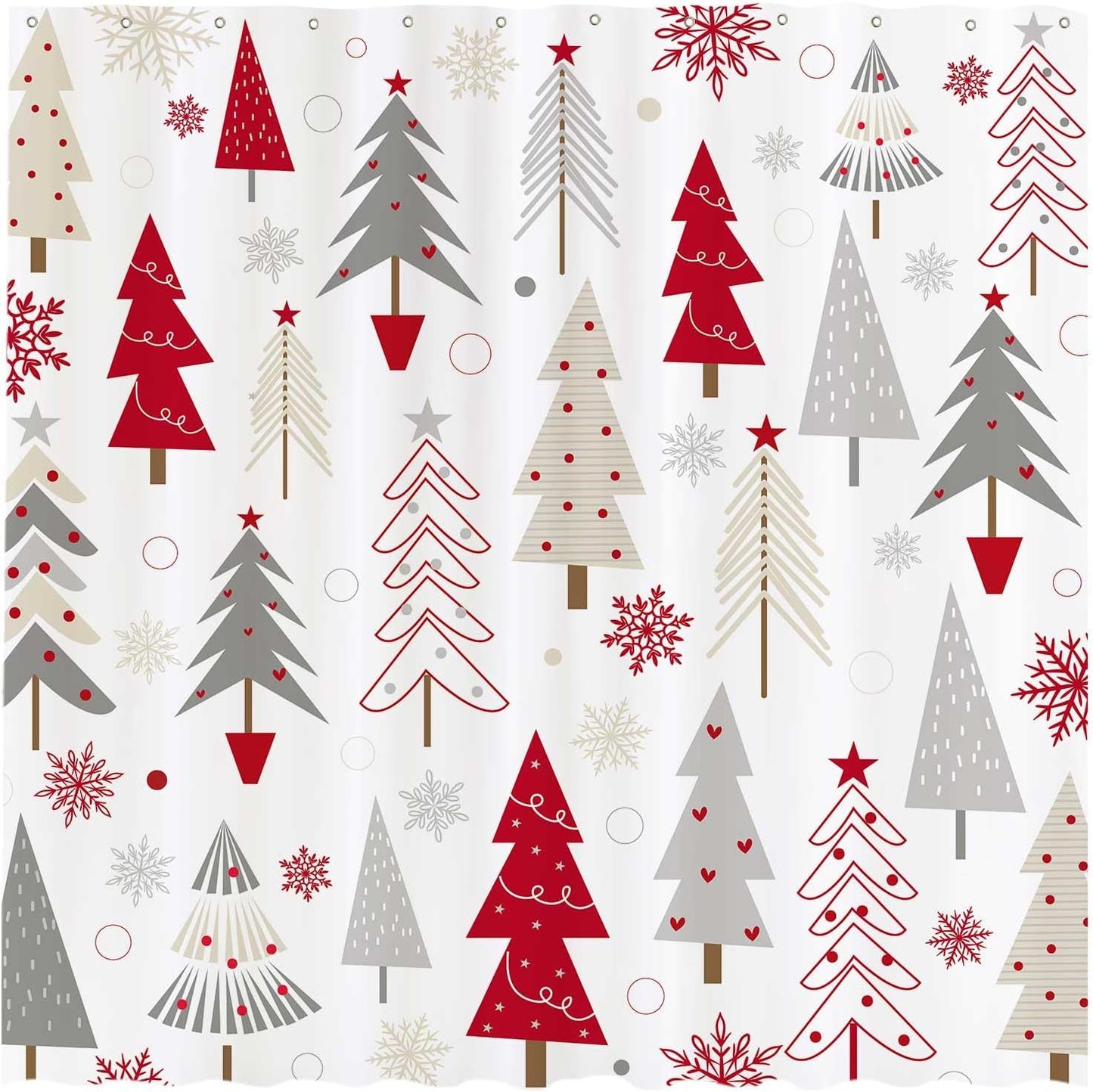 Funnytree 72x72 Merry Christmas Shower Curtain - Festive Holiday Home Decor