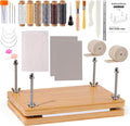 JUPEAN Book Binding Kit with Wooden Press - Starter Bookbinding Set