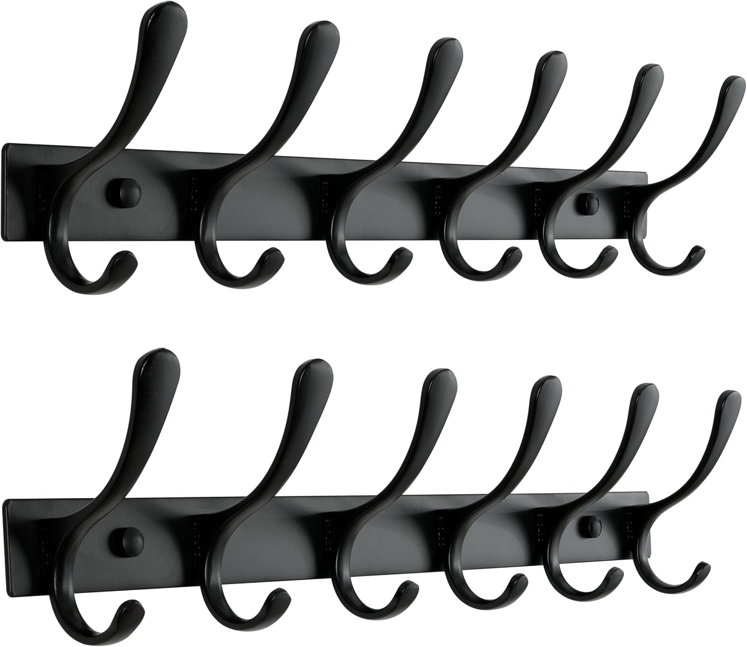 SKOLOO Heavy Duty Wall Mounted Coat Rack - Sturdy 6 Hooks