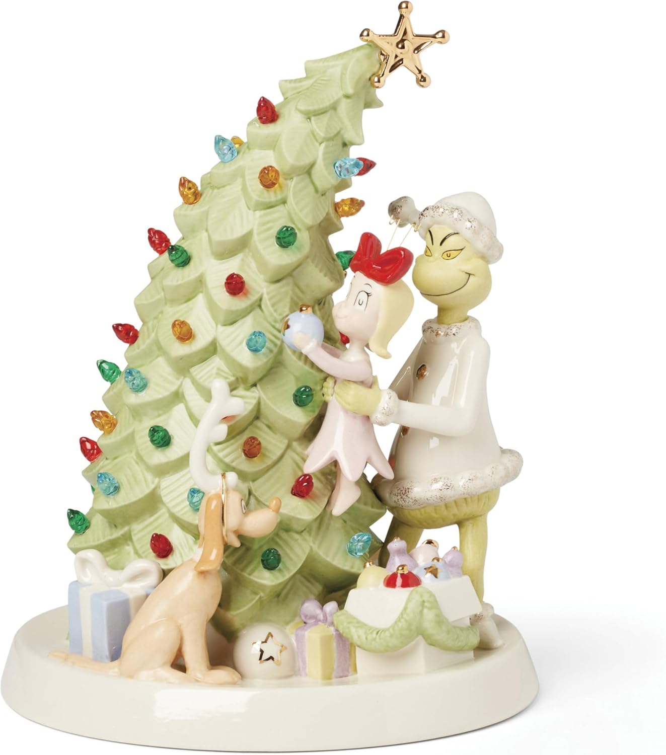 Lenox Merry Grinchmas Light-Up Figurine for Holiday Decor
