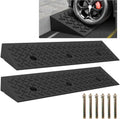 4 in Rubber Curb Ramp 2 Pack - Heavy Duty 3 Ton Threshold Ramp