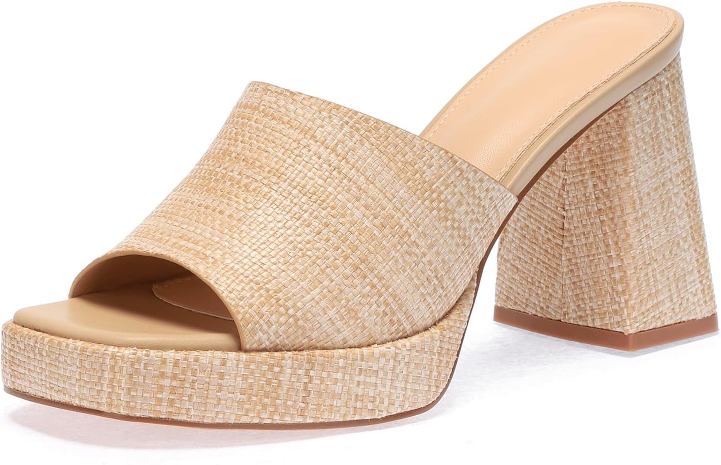 Monrovia Raffia Heeled Sandals for Women - Stylish Summer Footwear