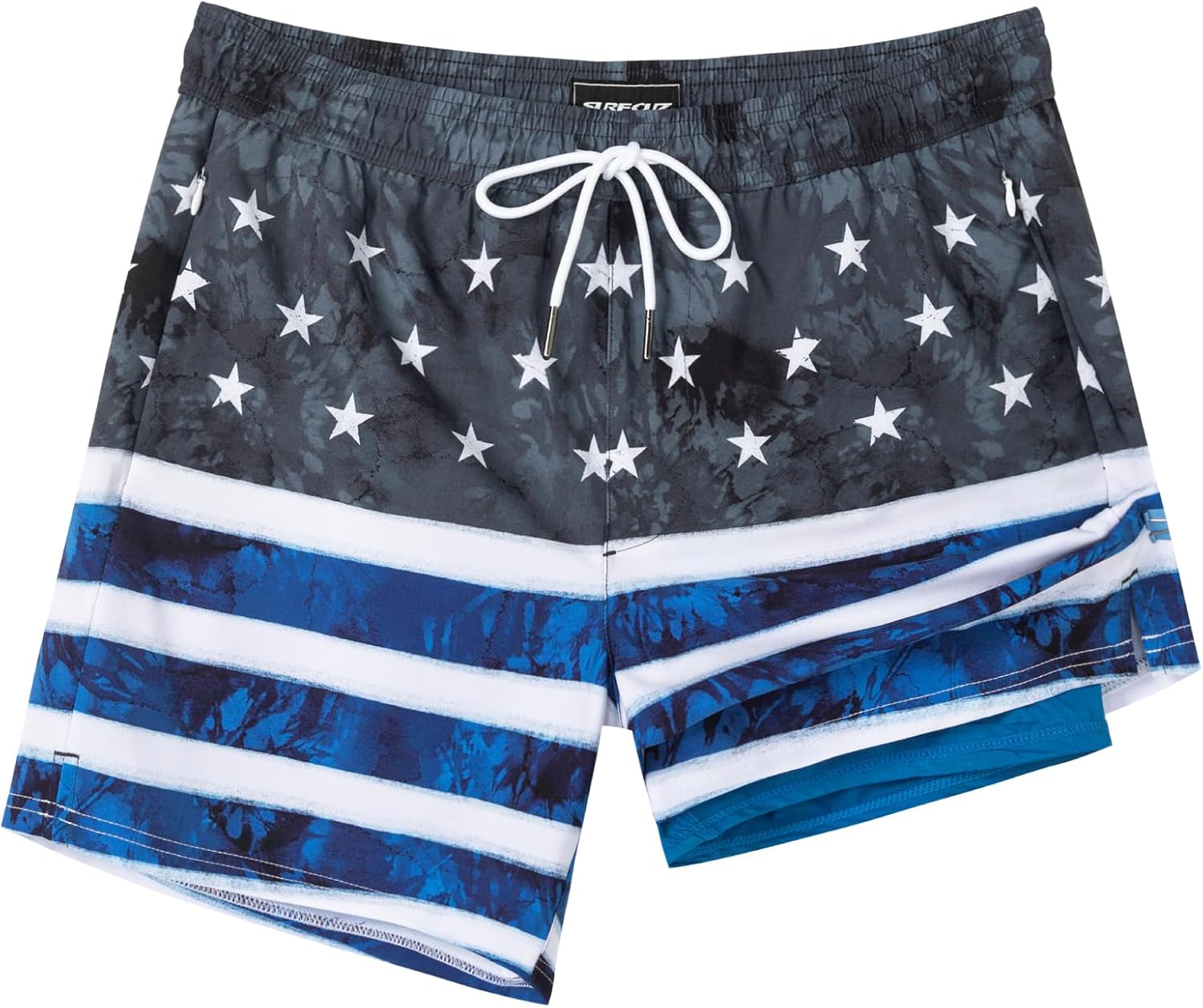 SURF CUZ Mens Swim Trunks with Compression Liner for Comfort
