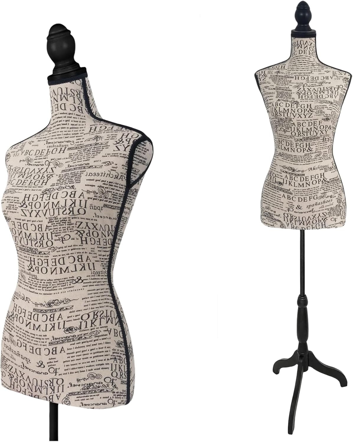 Adjustable Height Female Mannequin Torso with Tripod Stand