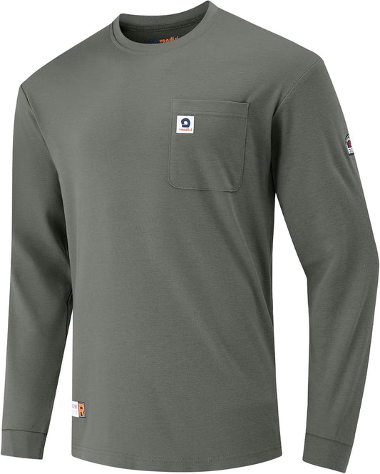 FR Shirts for Men 100% Cotton Lightweight Flame Resistant Wear