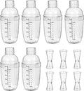 6-Piece Clear Cocktail Shaker Set for Perfect Mixology