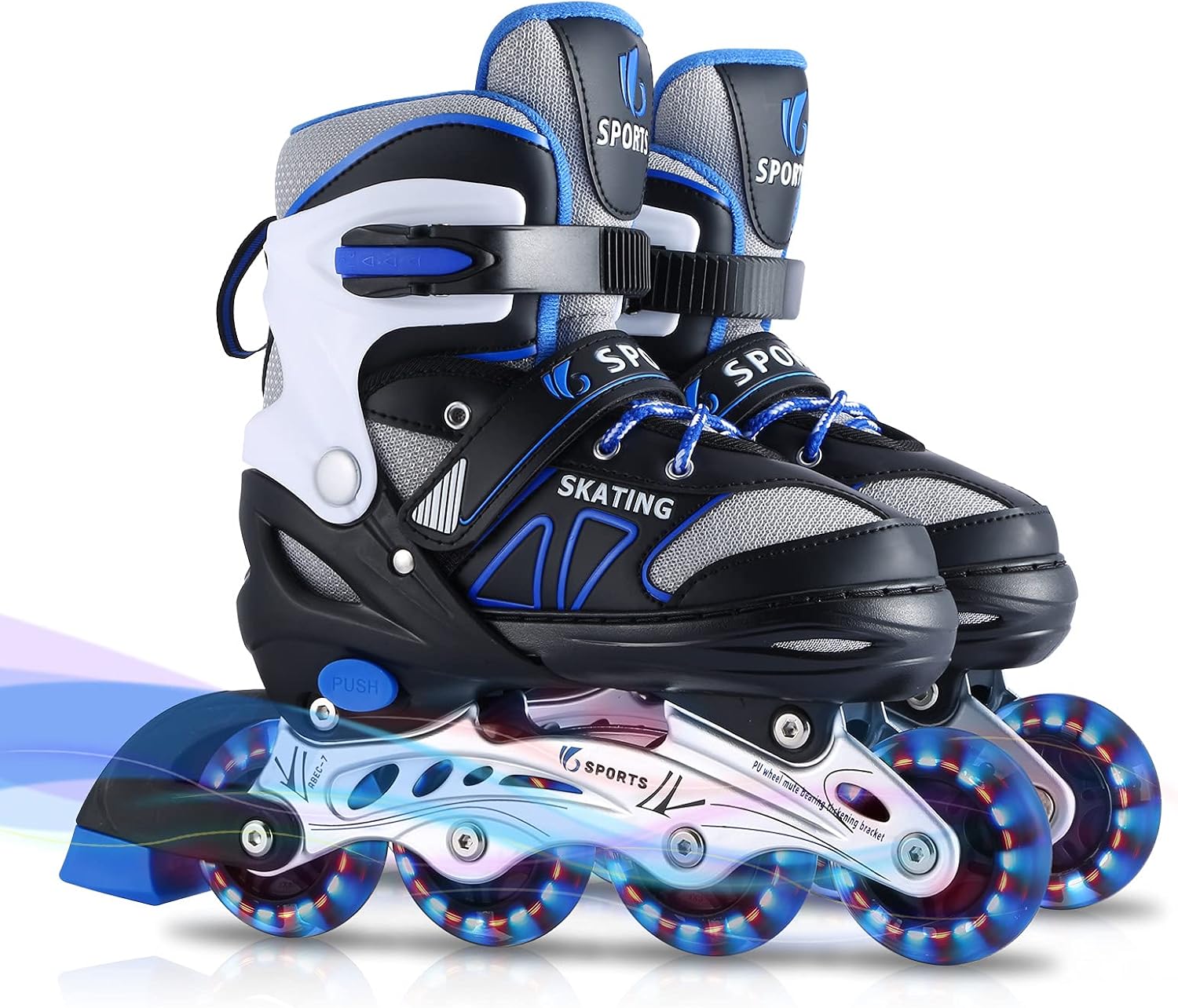 Inline Skates for Kids with Adjustable Size and Light Up Wheels